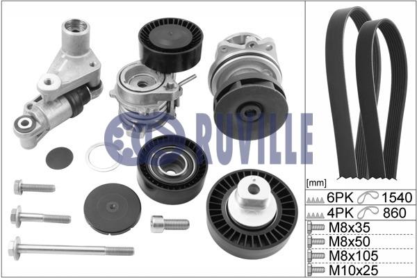 Ruville 55093802 Drive belt kit 55093802