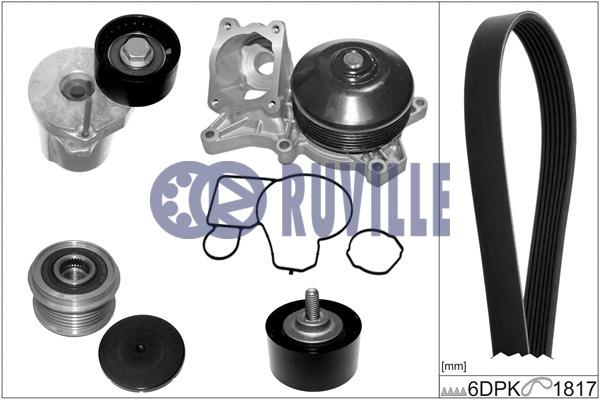 Ruville 55095802 DRIVE BELT KIT, WITH WATER PUMP 55095802