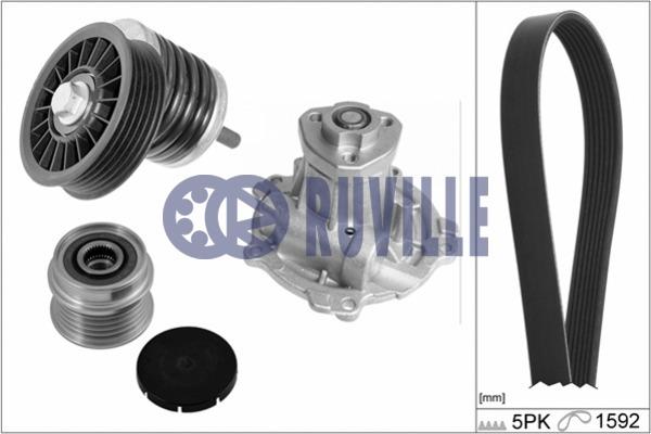 Ruville 56305802 DRIVE BELT KIT, WITH WATER PUMP 56305802