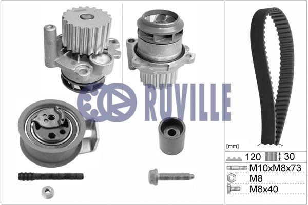 Ruville 55494701 TIMING BELT KIT WITH WATER PUMP 55494701