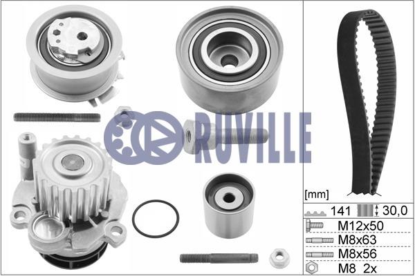 Ruville 55766711 TIMING BELT KIT WITH WATER PUMP 55766711