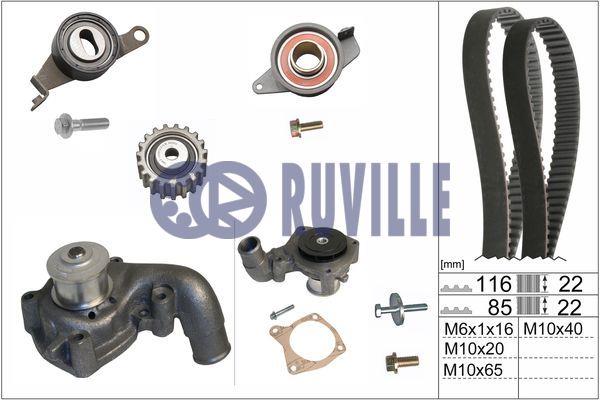 Ruville 55214702 TIMING BELT KIT WITH WATER PUMP 55214702