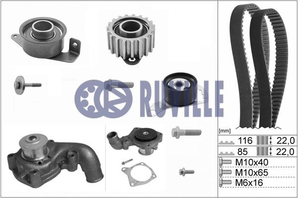 Ruville 55214712 TIMING BELT KIT WITH WATER PUMP 55214712