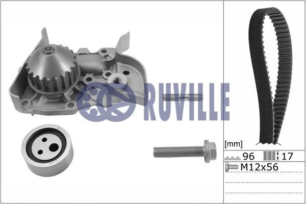 Ruville 55622701 TIMING BELT KIT WITH WATER PUMP 55622701