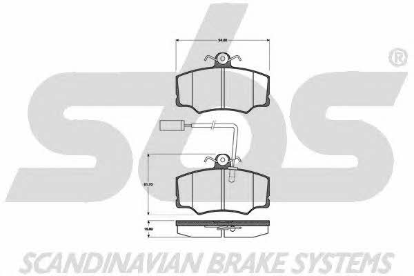 SBS 1501221011 Brake Pad Set, disc brake 1501221011