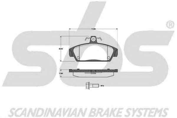 SBS 1501221211 Brake Pad Set, disc brake 1501221211