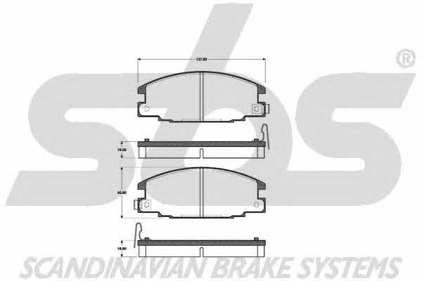 SBS 1501221405 Brake Pad Set, disc brake 1501221405