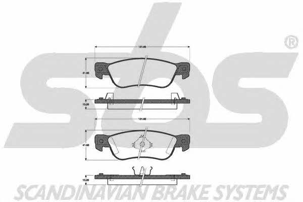 SBS 1501221406 Brake Pad Set, disc brake 1501221406