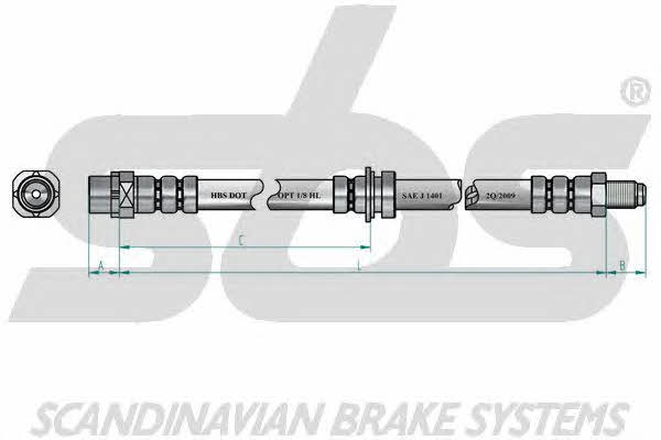 SBS 1330851526 Brake Hose 1330851526