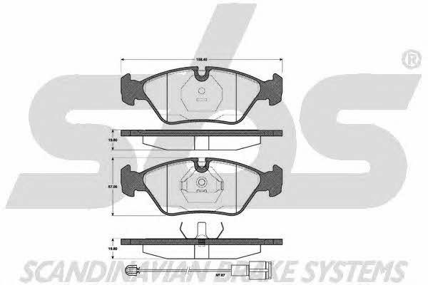 SBS 1501221506 Brake Pad Set, disc brake 1501221506