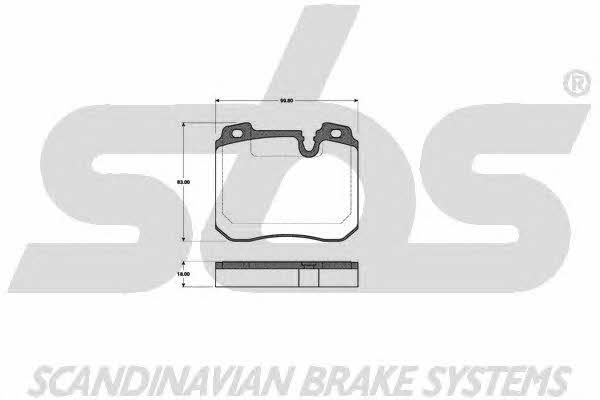SBS 1501221522 Brake Pad Set, disc brake 1501221522