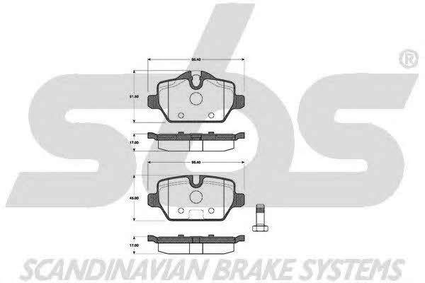 SBS 1501221530 Brake Pad Set, disc brake 1501221530