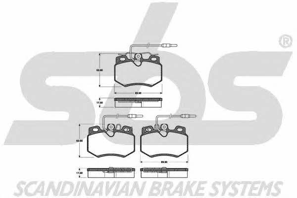 SBS 1501221924 Brake Pad Set, disc brake 1501221924