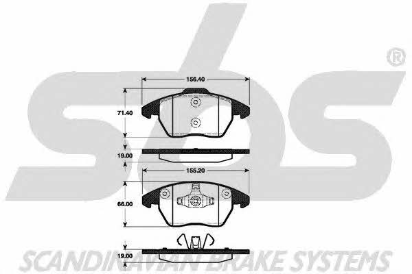 SBS 1501221953 Brake Pad Set, disc brake 1501221953