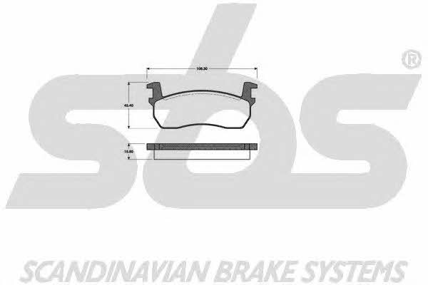 SBS 1501222204 Brake Pad Set, disc brake 1501222204