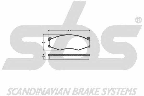 SBS 1501222212 Brake Pad Set, disc brake 1501222212