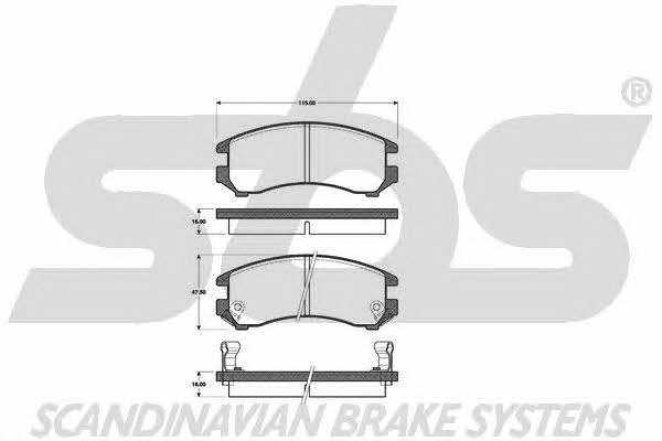 SBS 1501222217 Brake Pad Set, disc brake 1501222217