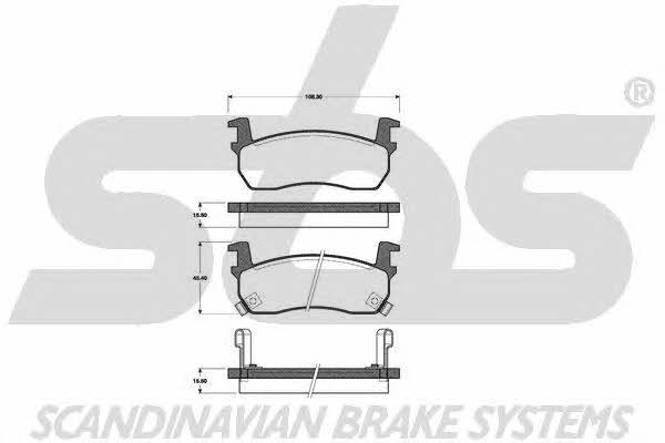 SBS 1501222224 Brake Pad Set, disc brake 1501222224