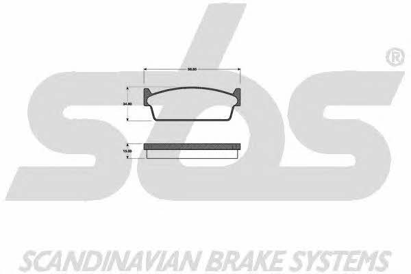 SBS 1501222233 Brake Pad Set, disc brake 1501222233