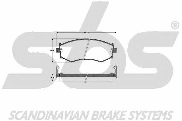 SBS 1501222240 Brake Pad Set, disc brake 1501222240