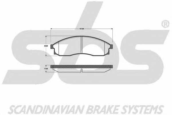 SBS 1501222250 Brake Pad Set, disc brake 1501222250