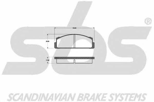 SBS 1501222305 Brake Pad Set, disc brake 1501222305