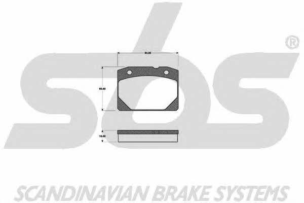 SBS 1501222307 Brake Pad Set, disc brake 1501222307