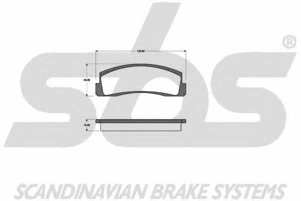 SBS 1501222310 Brake Pad Set, disc brake 1501222310