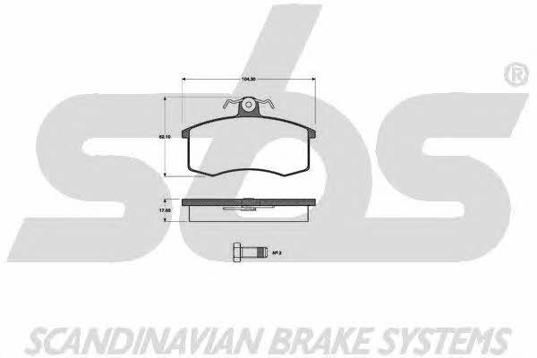 SBS 1501222321 Brake Pad Set, disc brake 1501222321