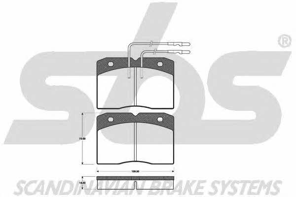 SBS 1501222323 Brake Pad Set, disc brake 1501222323