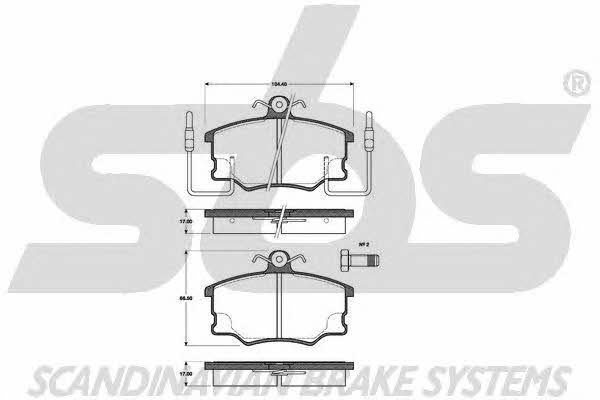 SBS 1501222327 Brake Pad Set, disc brake 1501222327