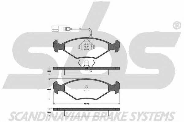 SBS 1501222330 Brake Pad Set, disc brake 1501222330