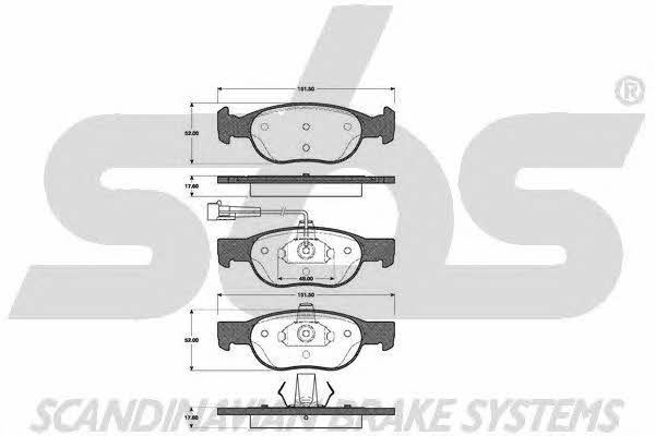 SBS 1501222339 Brake Pad Set, disc brake 1501222339