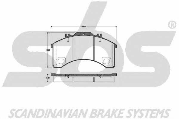 SBS 1501222345 Brake Pad Set, disc brake 1501222345