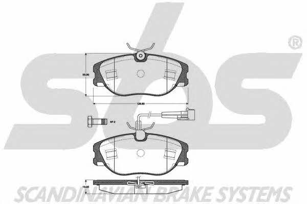 SBS 1501222350 Brake Pad Set, disc brake 1501222350