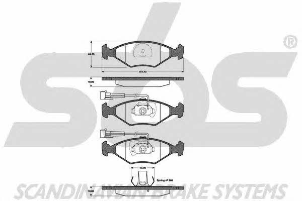 SBS 1501222359 Brake Pad Set, disc brake 1501222359
