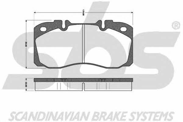 SBS 1501222361 Brake Pad Set, disc brake 1501222361