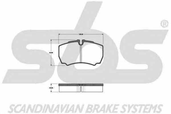 SBS 1501222368 Brake Pad Set, disc brake 1501222368