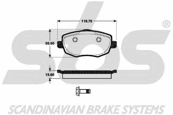 SBS 1501222373 Brake Pad Set, disc brake 1501222373
