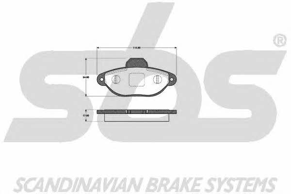 SBS 1501222374 Brake Pad Set, disc brake 1501222374