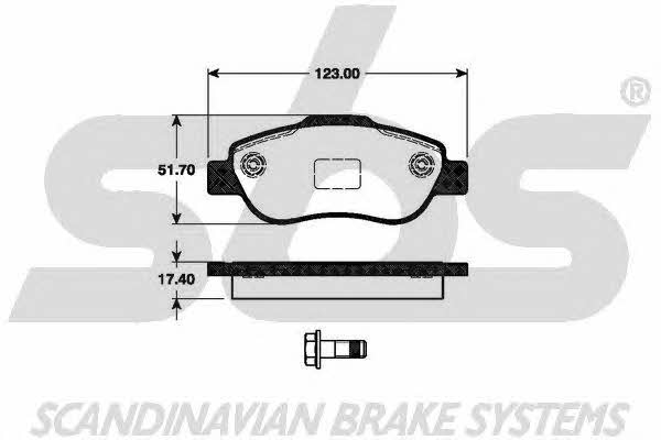 SBS 1501222375 Brake Pad Set, disc brake 1501222375