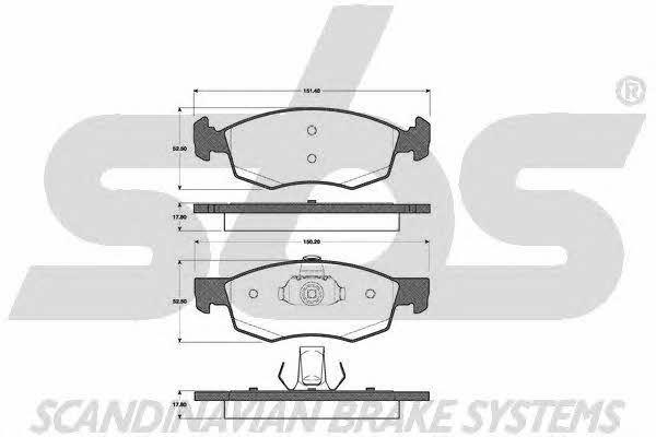 SBS 1501222376 Brake Pad Set, disc brake 1501222376