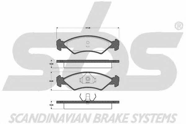 SBS 1501222504 Brake Pad Set, disc brake 1501222504