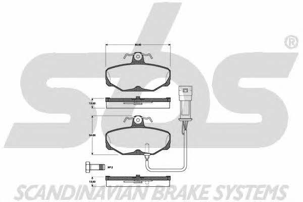 SBS 1501222511 Brake Pad Set, disc brake 1501222511