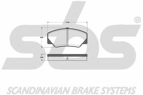 SBS 1501222514 Brake Pad Set, disc brake 1501222514
