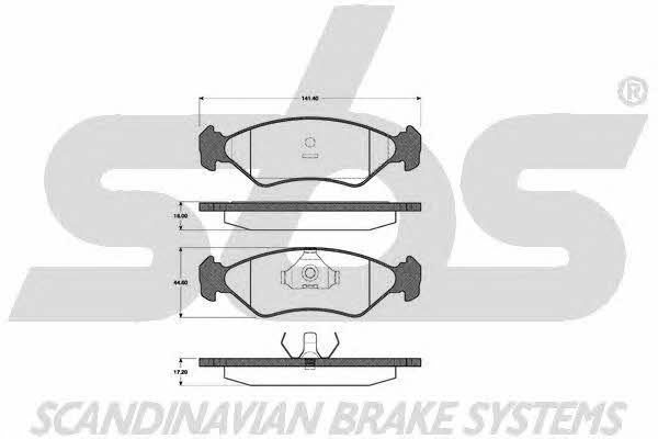 SBS 1501222515 Brake Pad Set, disc brake 1501222515