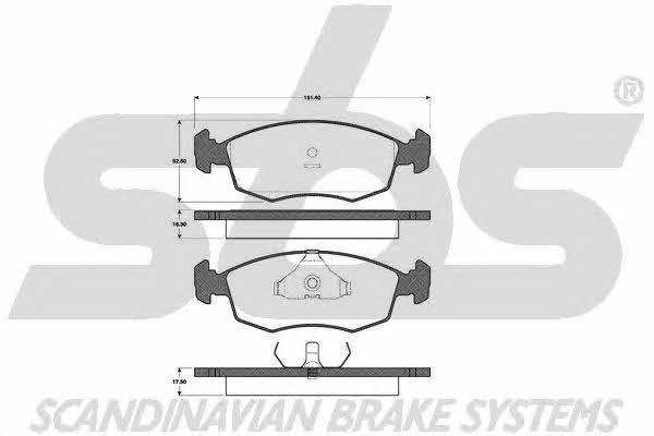 SBS 1501222516 Brake Pad Set, disc brake 1501222516