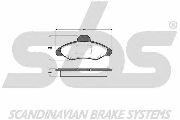 SBS 1501222518 Brake Pad Set, disc brake 1501222518