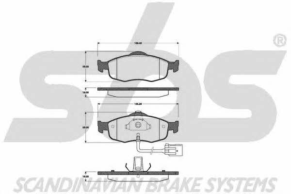 SBS 1501222519 Brake Pad Set, disc brake 1501222519
