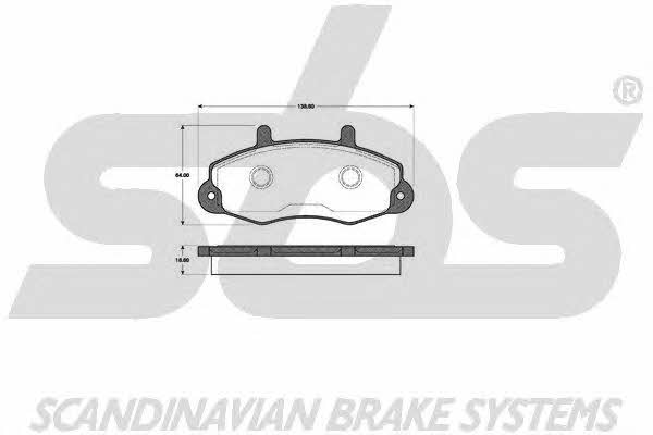SBS 1501222521 Brake Pad Set, disc brake 1501222521